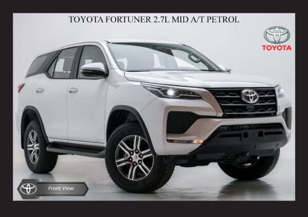 A 2024 Toyota Fortuner MID variant powered by a 2.7L gasoline engine (2TR-FE)